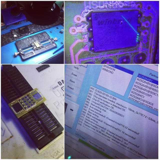 Winbond SPI Flash EEPROM Programmer for Apple Logic Board